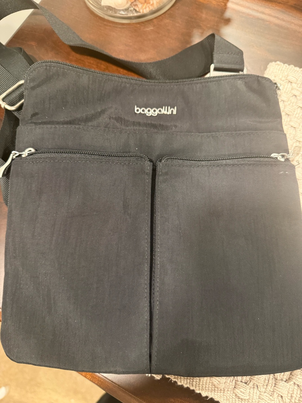 Baggallini Black Crossbody Organizer Bag